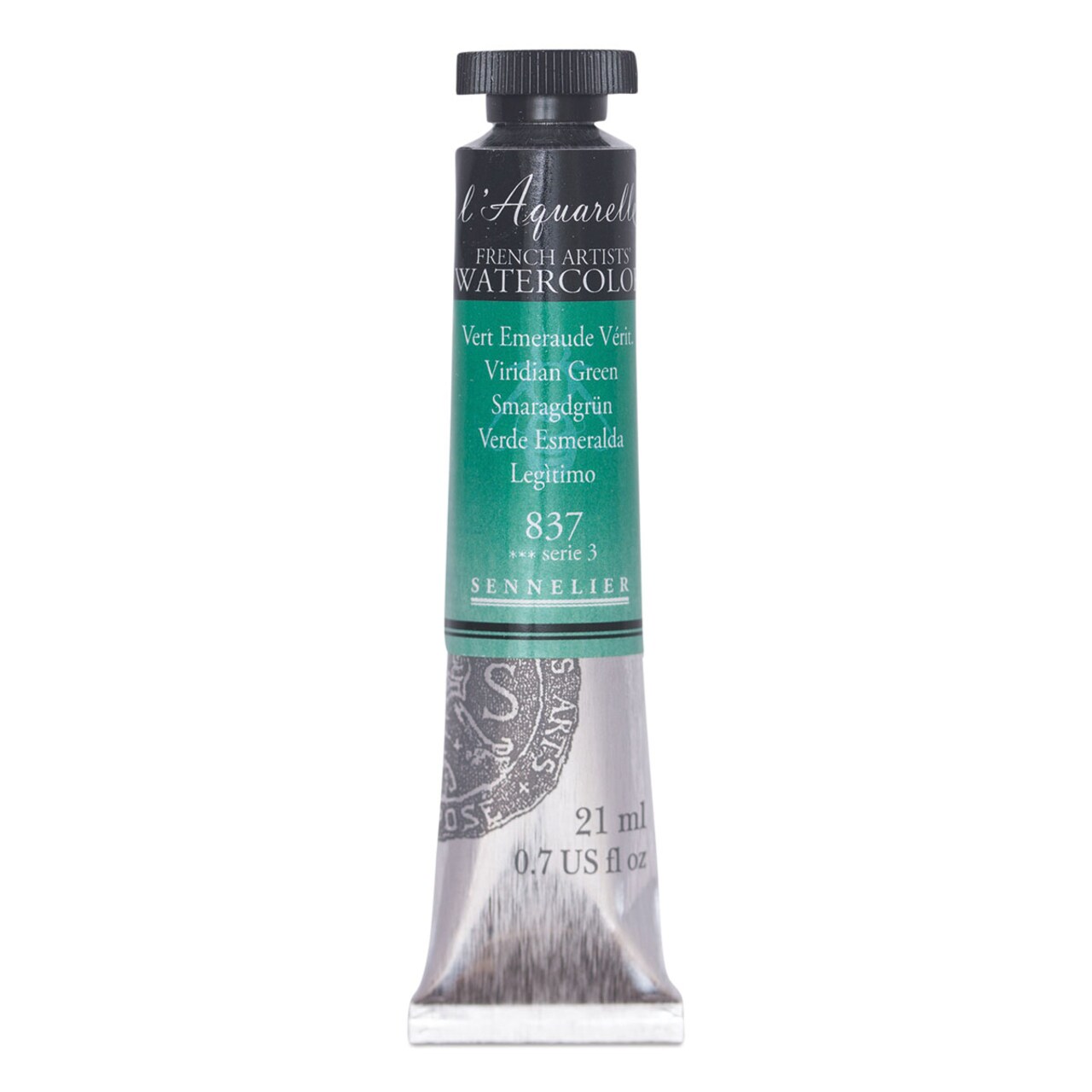 Sennelier French Artists' Watercolor - Viridian Green, 21 ml Tube